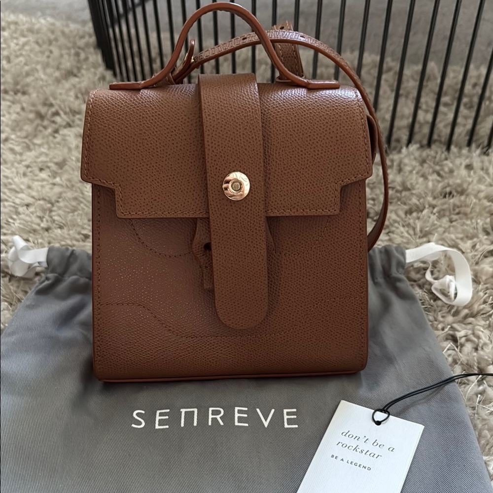 Senreve Mini Alunna in Chestnut w/Statement Shoulder Strap